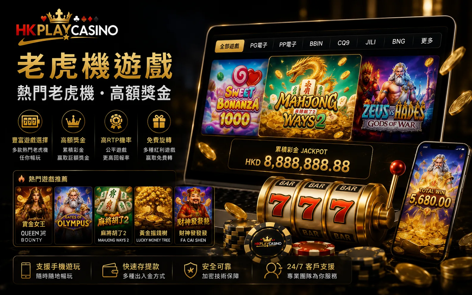 老虎機遊戲內容